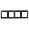 Рамка для розеток и выключателей Серия 12 12-5104-05 на 4 поста, Сатин, антрацит Б0052533