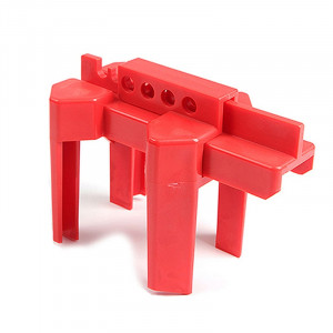 gwrF01, Блокиратор шарового вентиля накладной малый, полипропилен, внешний диаметр трубы – 13-64 мм, цвет – красный, 1 шт/упак