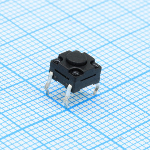 DS1041-10-4043KKA260X10, Кнопка тактильная 6.2x6.2 мм 4 контакта 12В/50мА усилие нажатия 260 гр.