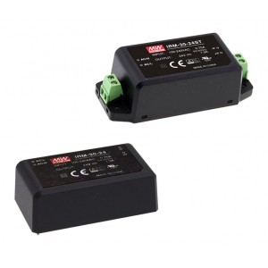 IRM-30-48ST, AC-DC, 30.2Вт, вход 85...264В AC 47...440 Гц, 120...370B DC, выход 48В/0.63А, изоляция 3000В AC, в корпусе на шасси, 91x39.5x28.5мм, -30...+70°C, винтовые зажимы