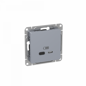 Механизм розетки USB-С, быстрая, алюминий Эпика EKF UP1-SOA-USBCF