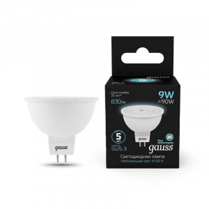 Лампа светодиодная Black 9Вт MR16 софит 4100К нейтр. бел. GU5.3 830лм 101505209