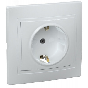 РСш10-3-КБ Роз. 1мес. с з/к с з/ш 16А кер. КВАРТА бел. ERK14-K01-16-K