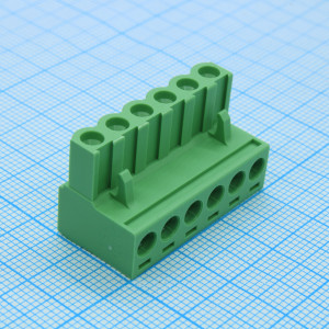 2ESDV-06, шаг: 5.08мм, пров: 2.50мм.кв, 300V, 15A, 6 конт., разъемн. розетка каб. угловая, h = 15.00мм, цвет:
