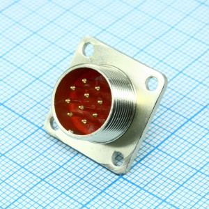 PY04-10ZJ, Вилка приборная без кожуха 10 контактов