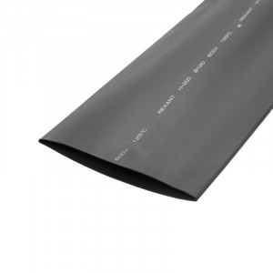 Трубка термоусадочная ТУТ нг 120,0/60 черная, термоусаживаемая трубка в метровой нарезке, не поддерживает горение