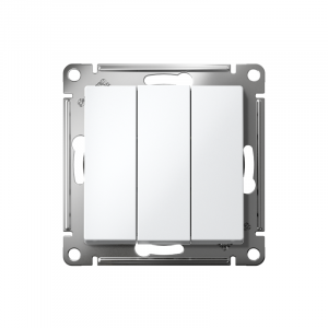 Выключатель 3-кл. СП AtlasDesign 10А IP20 (сх. 1+1+1) 10AX механизм бел. SE ATN000131