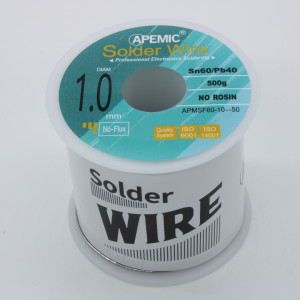 Припой Sn60Pb40 1мм 500гр без флюса, Припой проволочный без канифоли ПОС61 1.0мм 500гр. катушка