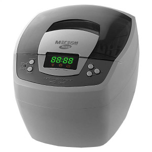 Мегеон 76008, Ванна ультразвуковая отмывочная объемом 2000мл с подогревателем 80Вт, импульсный режим, таймер, полезный размер резервуара с учетом корзины 175х145х70мм, общая потребляемая мощность 160Вт.