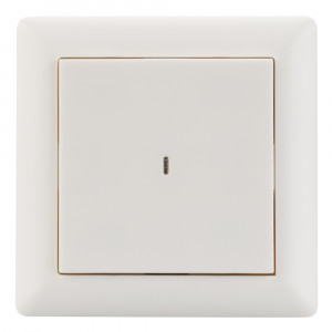 Панель Knob SR-KN0100-IN White (KNX, DIM) 023844, Универсальная многофункциональная встраиваемая настенная панель для систем KNX. 1 клавиша, светодиодная индикация. Материал - пластик. Цвет корпуса - белый. Питание от шины KNX DC 21-30V. Габариты 86х86х45 мм.
