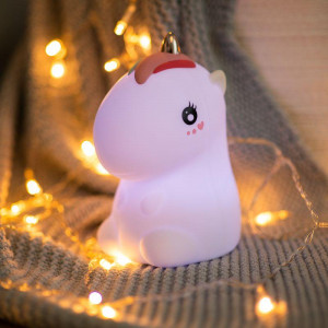 Силиконовый ночник Единорог USB с 3 режимами, RGB-свечение 503-003