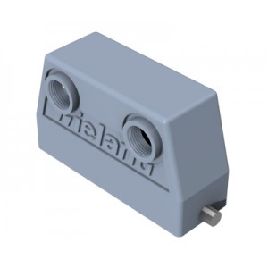 Крышка разъема 71.351.2435.1, Крышка разъема на кабель, типоразмер 24B, без уплотнителя, 1 кабельный ввод M25x1,5, IP54, расположен по длинной стороне корпуса, без защелки (упоры под одну защелку), материал корпуса: алюминиевый сплав