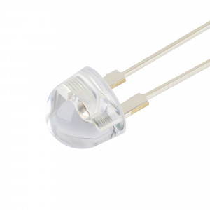 Светодиод ARL-10080UWC4-80 004823, Выводной круглый мощный светодиод, d=9.3 мм, прозрачная линза. Цвет свечения белый (6500-7500 К), 4 кристалла. Угол излучения 80°. Световой поток 17-25 лм при If=80 мА. VF=3-3.6 В.