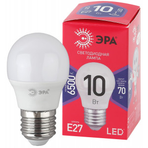 Лампа светодиодная RED LINE LED P45-10W-865-E27 R 10Вт P45 шар 6500К холод. бел. E27 Б0045355