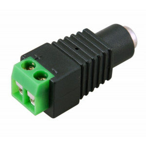 Разъем питания DC гнездо 2,1х5,5 с клеммной колодкой 14-0315, Переходник питания угловой