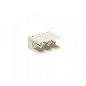 Вилочный разъем на плату 8213 S/3 W OB OF, Вилочный разъем, горизонтальный, на плату, шаг: 5.08 мм, 3 полюса, фиксация на плате пайкой, исполнение: без маркировки, без боковых стенок, 400V, 12А, цвет: серый