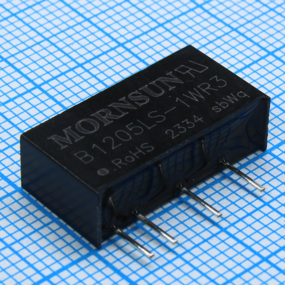 Изображение товара Преобразователь DC/DC Mornsun B1205LS-1WR3 1Вт 12В 5В