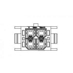 105411-1104, Проводные клеммы и зажимы Mega-fit PanelMount Plg Hsg DR 4ckt Blk