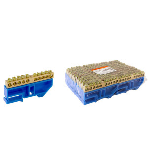 Шина "N" нулевая с изолятором на DIN-рейку 8x12мм стойка бол. 10 групп SQ0801-0032