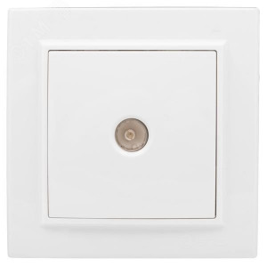 Розетка телевизионная TV 1-м СП Минск 5-862МГц 75Ом бел. Basic ERA00-027-10