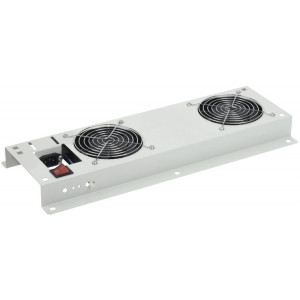 Вентиляторная панель с выключателем 2 модуля серая FM35-21M