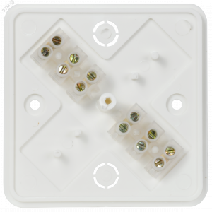 Коробка расп. КМ41216-01 о/п 75х75х28мм белая(6к/6мм2) UKO10-075-075-028-K01