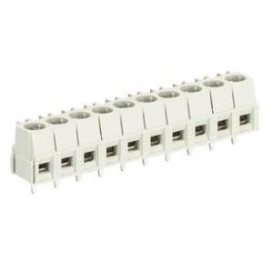 Клемма Wiecon 8192 / 10, Клемма горизонтальный подвод кабеля, на плату, шаг: 5.0 мм, 10 полюсов, фиксация провода винтовая, исполнение: с маркировкой, 300V, 10A, цвет: серый