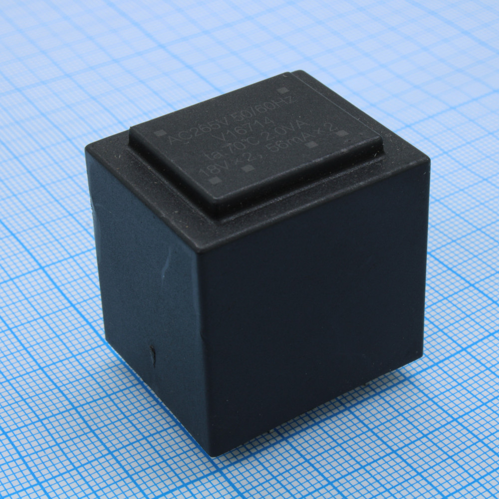 Изображение товара Трансформатор питания 3.6ВА 265В 2х18В 2х56мА EI 30/23