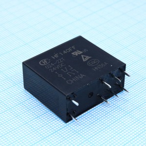 HF140FF/024-2ZT, Реле силовое, 10 A, 24 В,  DPDT