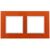 14-5102-22 Рамка на 2 поста, стекло, Elegance, оранжевый+бел (5/50/1200) Б0034495