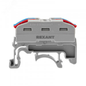 Клемма СМК 222-422D проходная 2-полюсная, с креплением на DIN-рейку (0,08-4 мм2) серая  07-5239