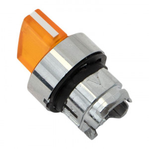 Исполнительный механизм переключателя ХB4 желтый на 3 положения с фиксацией, с подсветкой с короткой ручкой IP65 EKF XB4BD3FL-Y-65