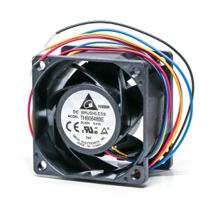 THB0648BE, Вентиляторы постоянного тока DC Tubeaxial Fan, 60x38mm, 48VDC, 68.6CFM, 16.32W, 0.34A, 61.5dBA, 14700RPM, Ball Bearing, 4 Lead Wires, Locked Rotor Sensor, Tachometer, PWM