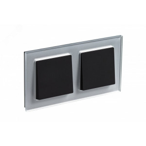 Рамка 2-м AtlasDesign Nature стекло алюм. SE ATN320302