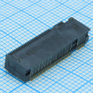 2199230-5, Соединитель Conn Card Edge SKT 67 контактов шаг 0.5мм угловой SMD лента на катушке