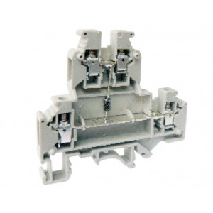 Этажная клемма UKJ-4/2-2LD/СEE, Этажная клемма, 2 этажа, с диодом, тип фиксации провода: винтовой, номинальное сечение: 4 мм кв., 32A, 500V, ширина: 6,2 мм, цвет: серый, тип монтажа: DIN35 стандарт GB/T14048.1,