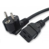 Кабель питания PWC-IEC19-SHM-1.8-BK (Schuko+C19) (3х1.5) 16А угловая вилка 1.8м 43798