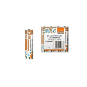 Элемент питания LR03 AAA Alkaline 1,5V SR-4 Народный SQ1702-0017