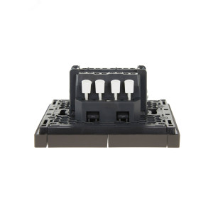 FORTE&PIANO Выключатель 2-клавишный проходной с индикацией 10А FP308 серый IEK FP-V22-1-10-1-K03