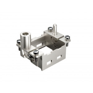 Розеточный держатель вставок H06B-02-F-3, Розеточная рамка, для модулей, 2 слота, типоразмер H6B, цинк