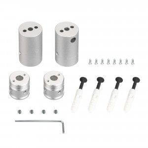 Крепление MOONLIGHT-VT-CEILING-DL-D18 038764, Вертикальное потолочное крепление для герметичной ленты MOONLIGHT-D18. Тип-U, лента подвешивается за две точки, подходит для любых потолочных поверхностей. В комплекте 2 потолочных крепления к ленте MOONLIGHT-360 диаметром 18мм, 4 шурупа с дюбелями и шест