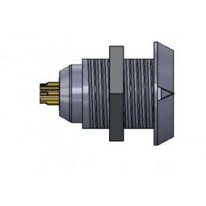 8P1P008200GRF01, Цилиндрические защелкивающиеся разъемы 1P 8P FML SLDR cup panel frnt mnt-grey