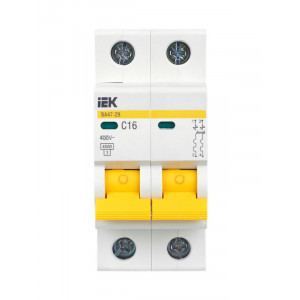 Выключатель автоматический модульный 2п C 16А 4.5кА ВА47-29 KARAT IEK MVA20-2-016-C