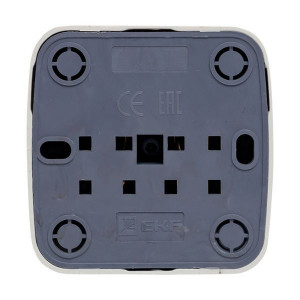 Минск Розетка 1-местная ОП 16А с заземлением белая Basic EGR16-028-10