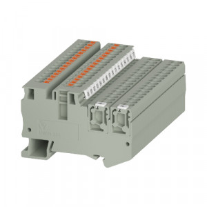 Клемма для датчиков WTPN 2.5 SNK04, Клемма для датчиков тип фиксации провода: Push-in, номинальное сечение: 2,5 мм кв., 24A, 400V, ширина: 5,1 мм, цвет: серый тип монтажа: DIN35