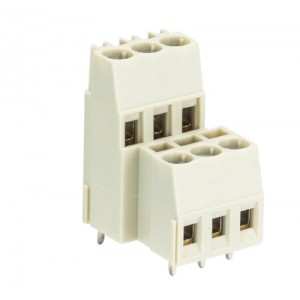 Клемма Wiecon 8191 E / 3 / 6, Клемма, 2 этажа, горизонтальный подвод кабеля, на плату, шаг: 5.0 мм, 6 полюсов, фиксация провода винтовая, исполнение: с маркировкой, 300V, 16А, цвет: серый