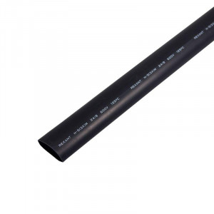 Трубка термоусадочная СТТК (3:1) 24/8 черная, двустенная клеевая термоусаживаемая трубка в метровой нарезке