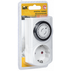 РТМ-1 Розетка-таймер механ. 30мин 24ч 48on/off 16А IP20 ERT-20-1-16-S-30-0-20-K01