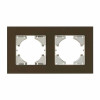 Рамка 2-местн. Ugra стекло корич. С1120-033