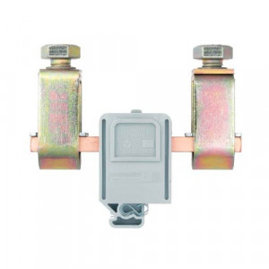 Болтовая клемма RFK 1 / 240 K S32, Болтовая клемма, М12, схема: зажим - зажим, тип фиксации провода: зажим-зажим, номинальное сечение: 240 мм кв., 415A, 1000V, ширина: 42 мм, цвет: серый, тип монтажа: G-рейка